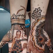 Front hand mehandi